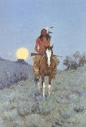 Frederic Remington The Outlier (mk43) Sweden oil painting artist